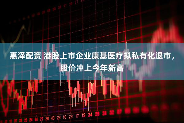 惠泽配资 港股上市企业康基医疗拟私有化退市，股价冲上今年新高