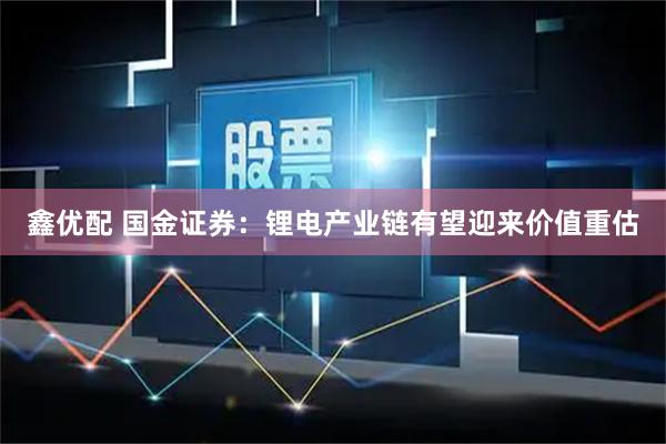 鑫优配 国金证券：锂电产业链有望迎来价值重估